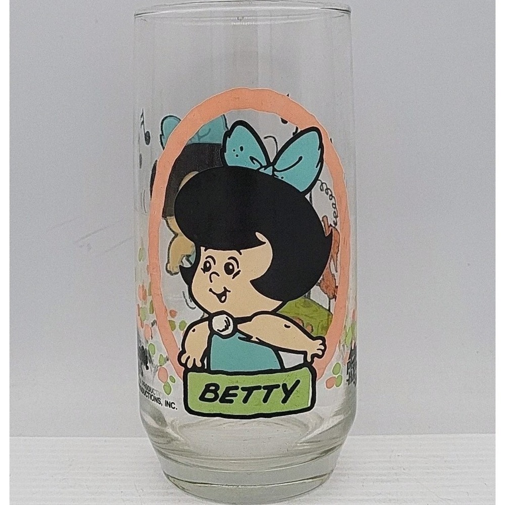 The Flintstone Kids 1986 Betty Glass Pizza Hut Hanna-Barbera‎ Vintage